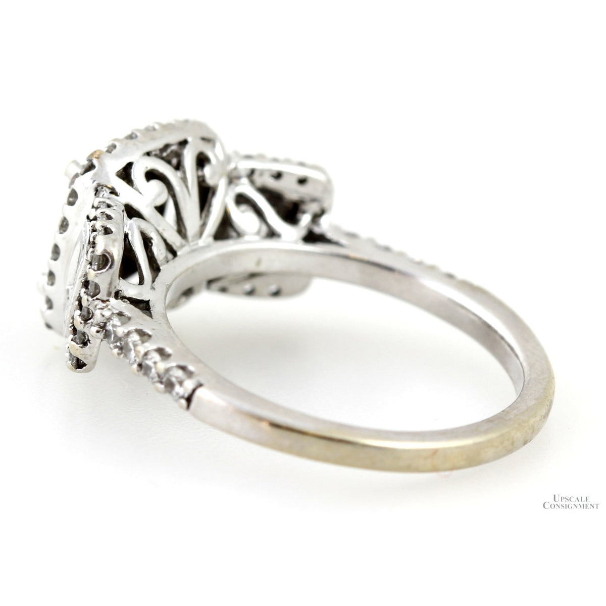 1.00ctw Diamond Three-Stone Cluster 10K White Gold Ring