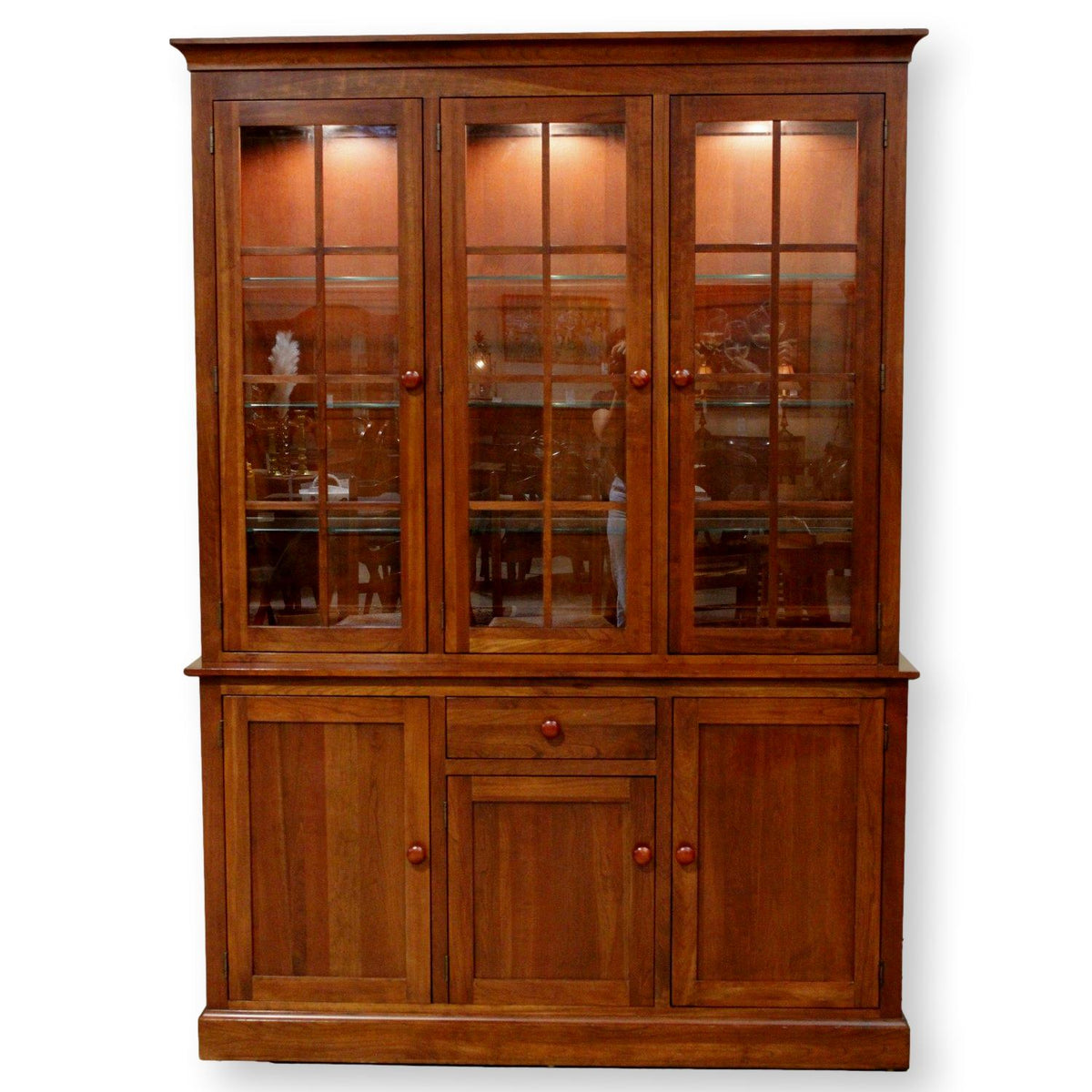 Ethan Allen Solid Cherry China Cabinet