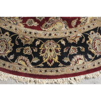 8' 7'' Round Red & Black w/Gold Area Rug