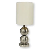 Brushed Nickel Stacked Orb Table Lamp