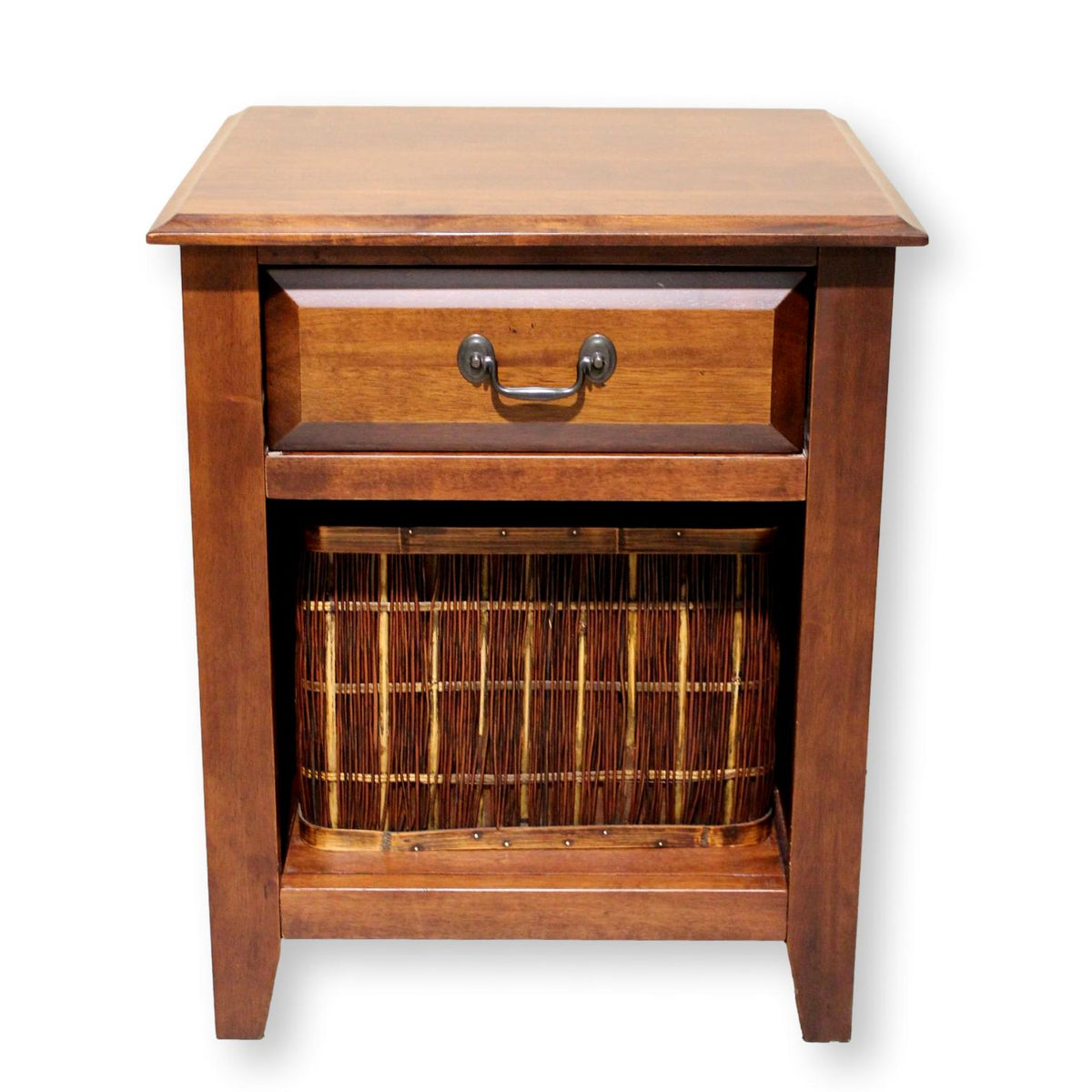 Mahogany Nightstand w/Basket