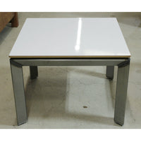 Watson Furn. "Miro" Industrial Metal & White Laminate End Table