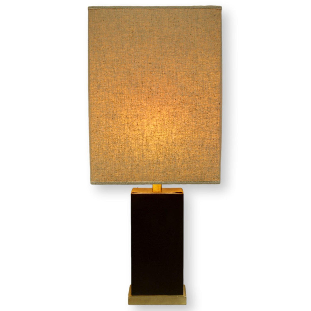 Leather Rectangular Table Lamp