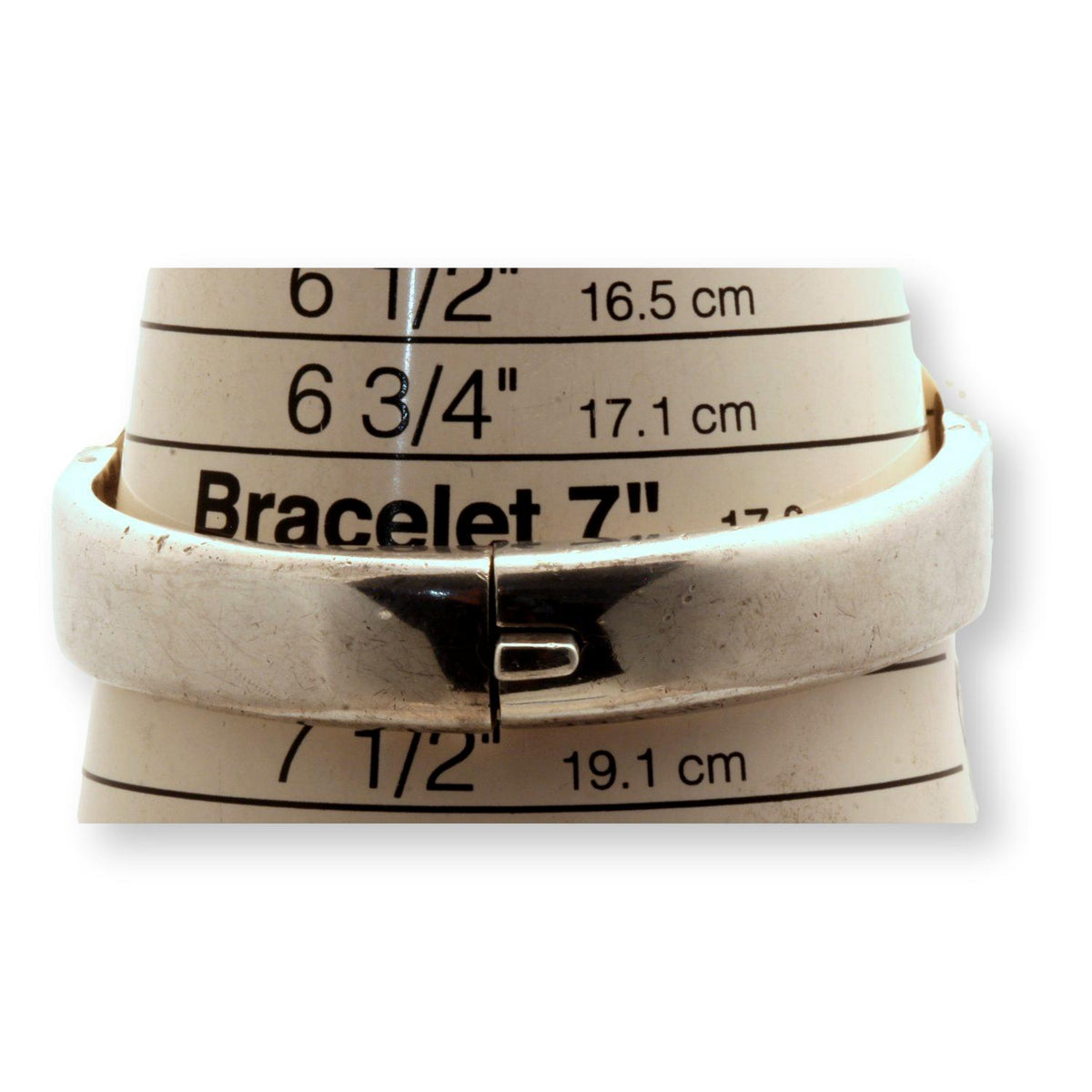 Vintage Mexican 950 Fine Silver Multi-Stone Inlay Hinged Bangle Bracelet