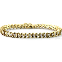 3 ctw Diamond Tennis Bracelet 44 Round Brilliant Diamonds