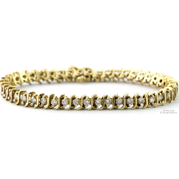 3 ctw Diamond Tennis Bracelet 44 Round Brilliant Diamonds