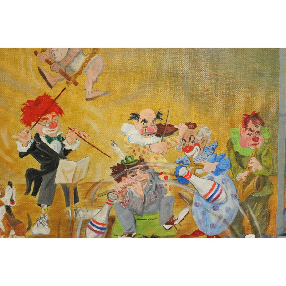 Framed Original Oil Circus Artwork by Dickie Wright