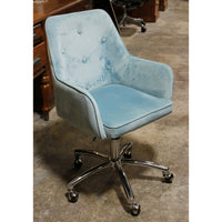 Turquoise & Chrome Task Chair