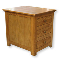Oak Three Drawer End Table