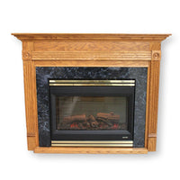 Electric Fireplace w/Oak Mantle Surround