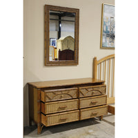 Henry Link Rattan & Bamboo Dresser w/Mirror