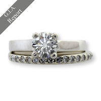 0.85ct GIA Diamond Platinum Engagement Ring | 1.12ctw Set