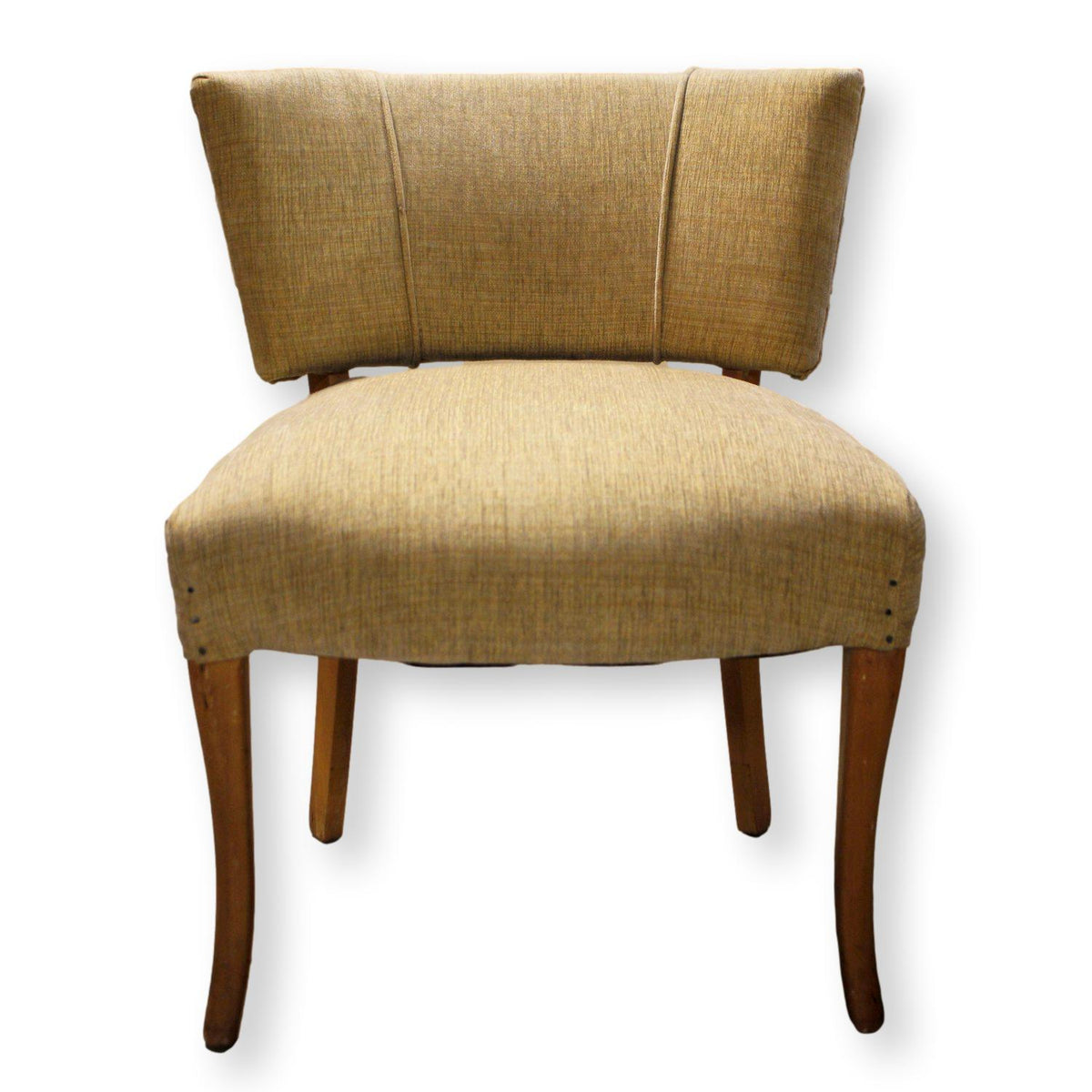 Tan Lowback Accent Chair