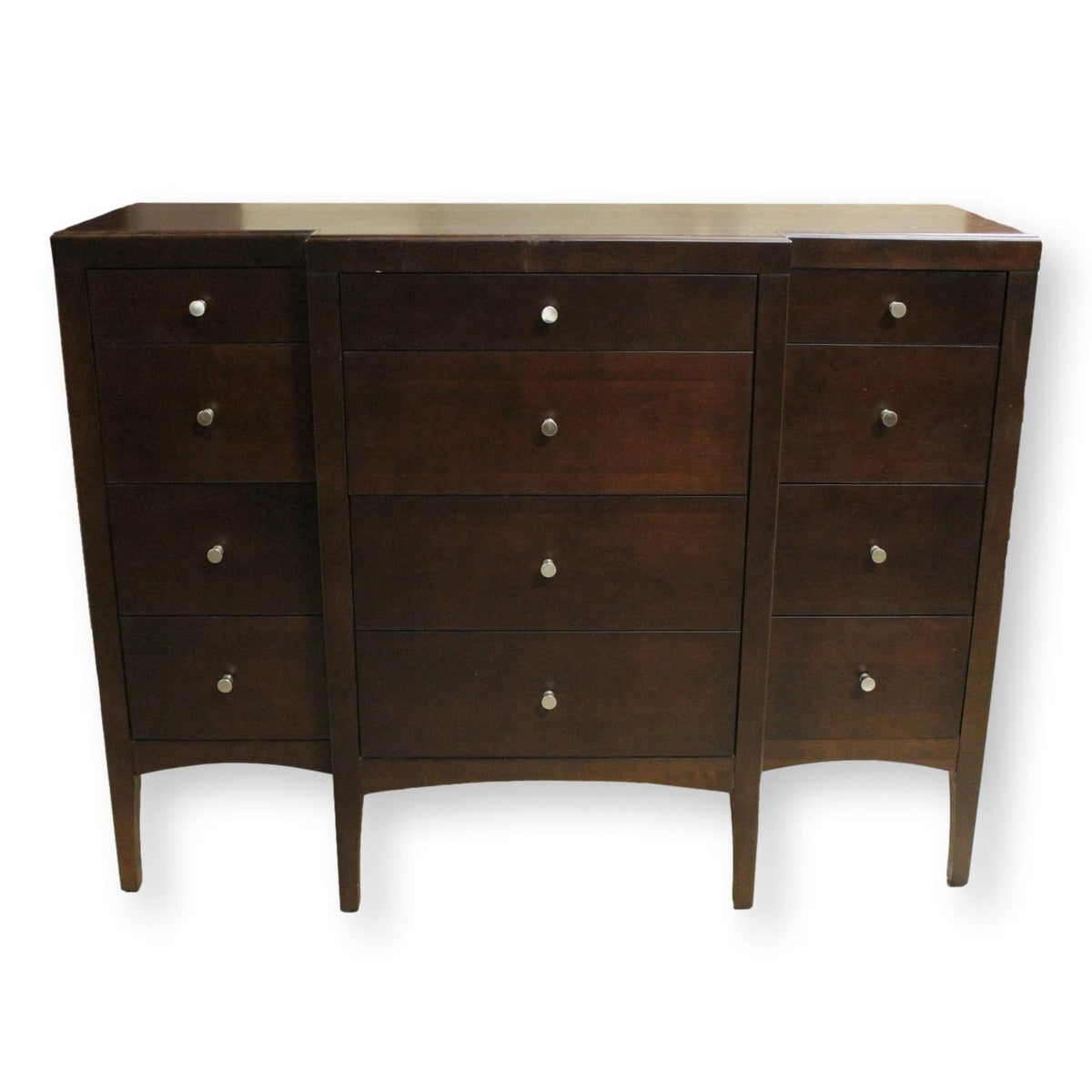 Modern Dark Finish 12 Drawer Dresser