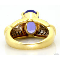 18K Gold 3.50 Carat Tanzanite & .90ctw Diamond Ring