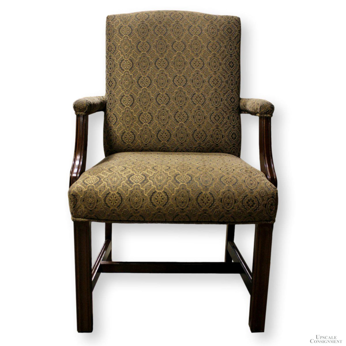 Green & Gold Arm Chair