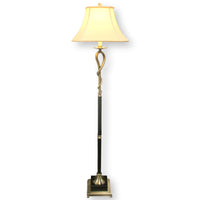 Brass & Leather Floor Lamp