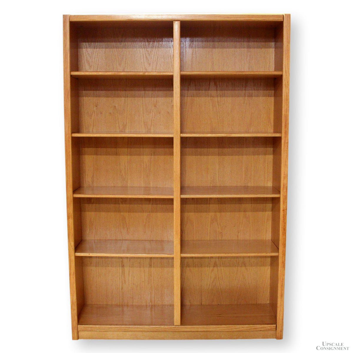 Oak Double Bookcase