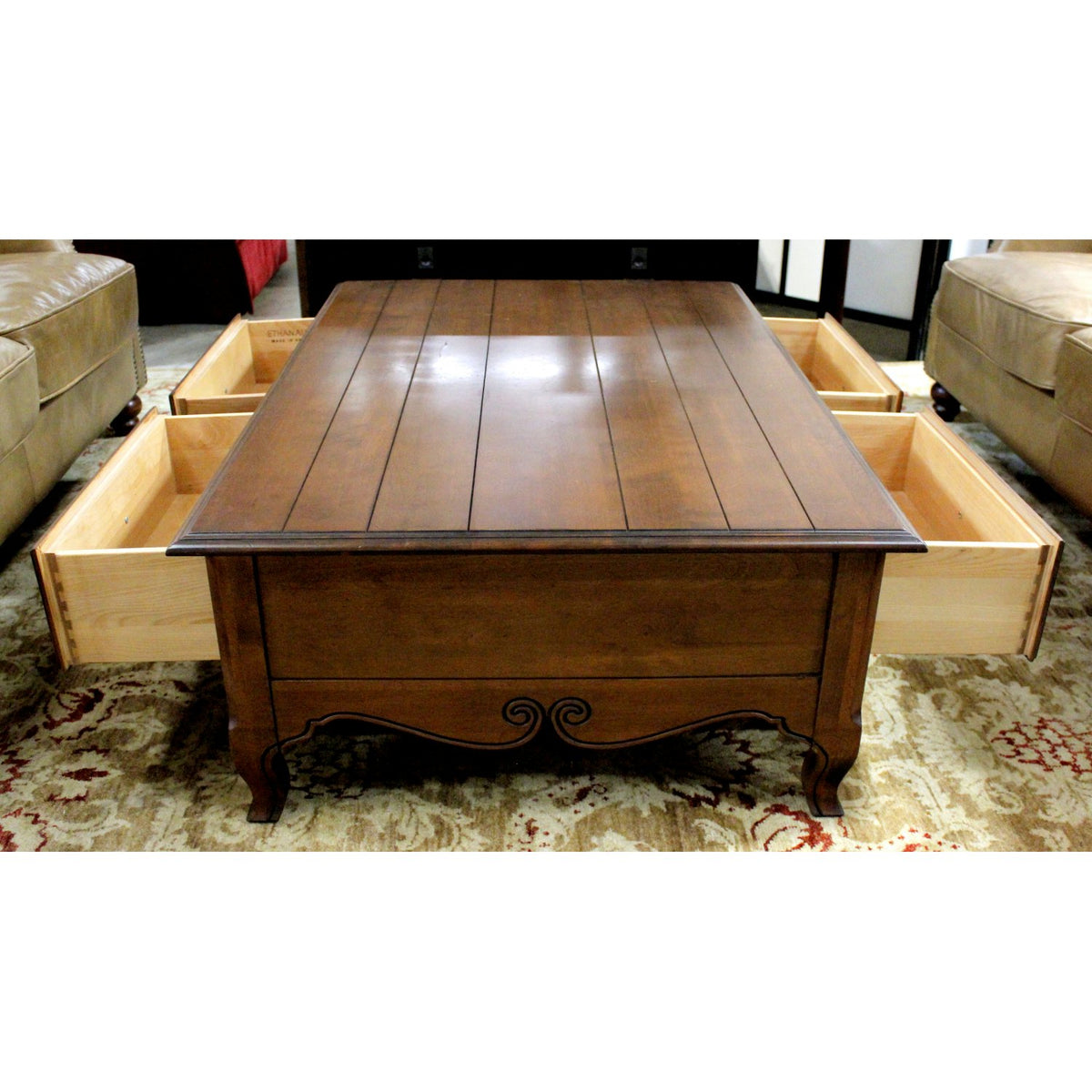 Ethan Allen 4 Drawer Coffee Table