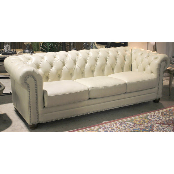 Macy's 'Alexander' Leather Chesterfield Sofa