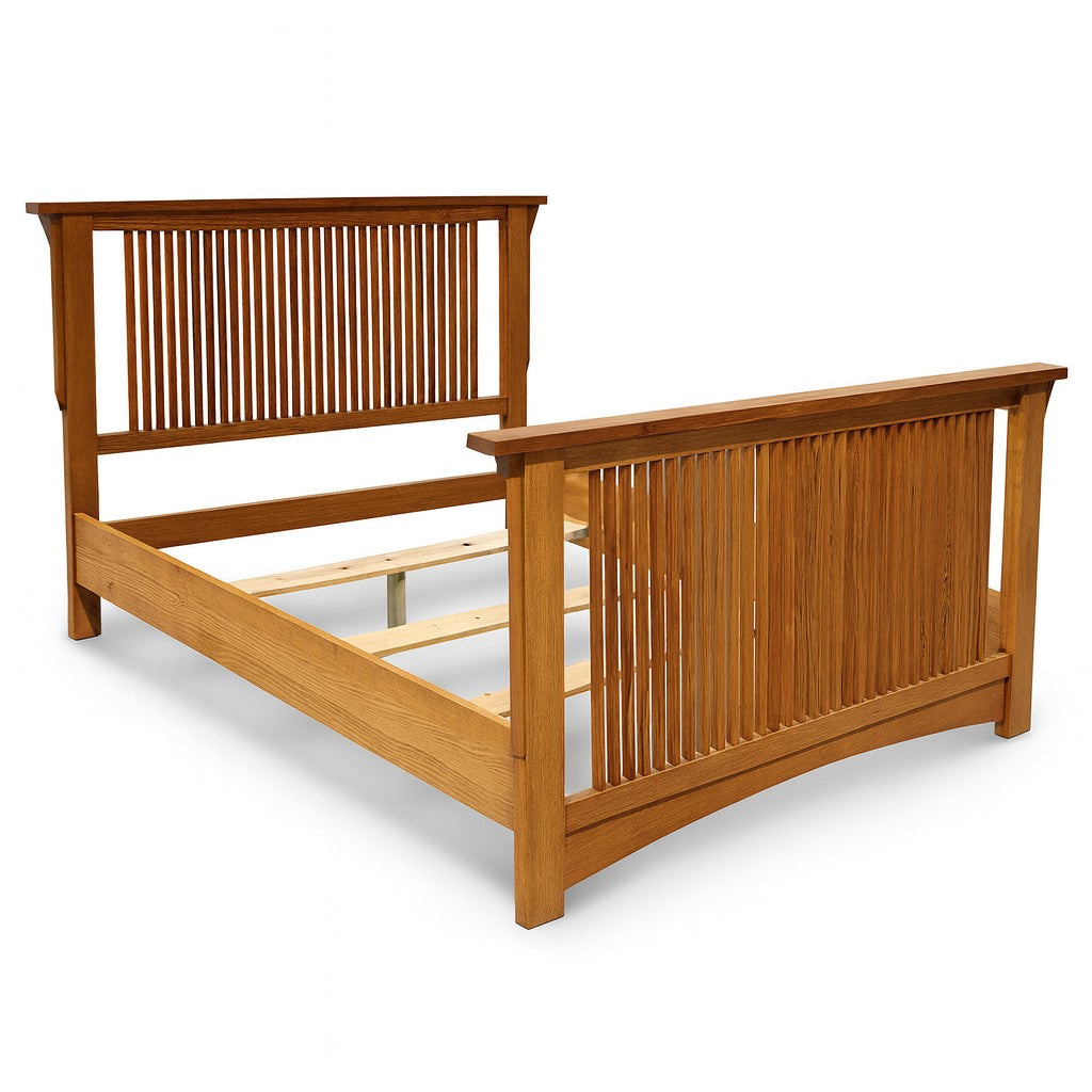 Mission Style Oak Queen Bed