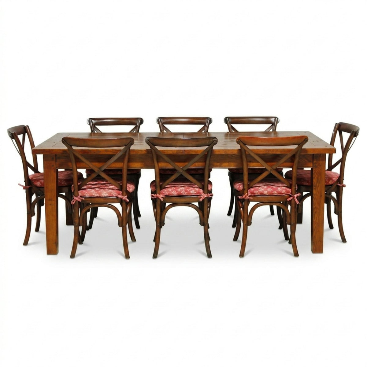 Pottery Barn Rustic Dining Table w/8 Chairs