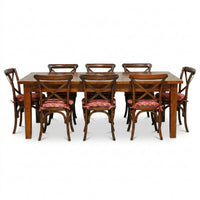Pottery Barn Rustic Dining Table w/8 Chairs