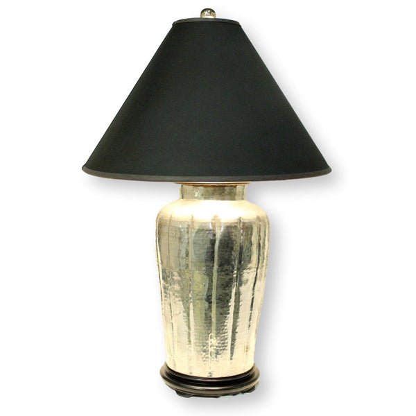 Metal Canister Lamp w/Tapered Shade