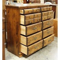 10 Drawer Solid Mahogany Dresser
