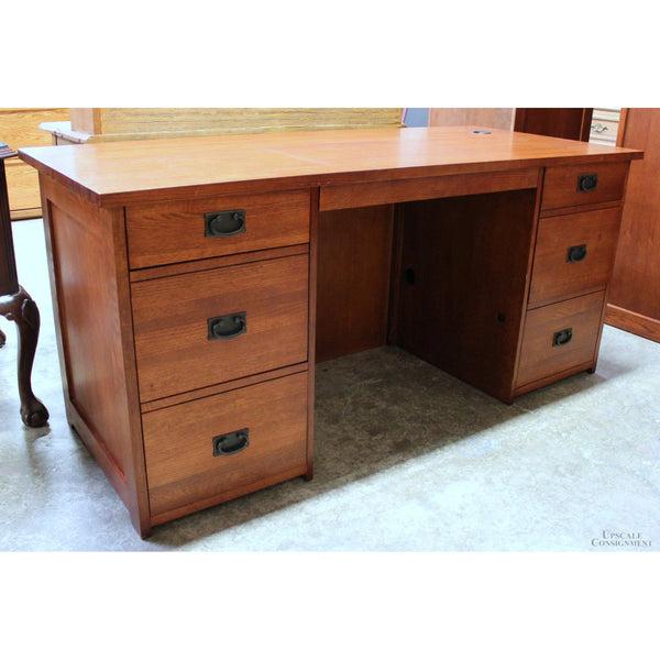 Creative Ideas Mission Oak Executive Desk