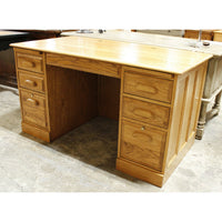 Oak Double Pedestal Desk