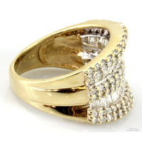 2.01ctw Diamond 14K Two-Tone Gold Cocktail Statement Ring