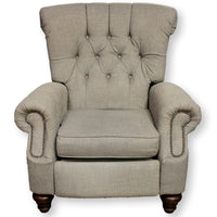 Flexsteel Gray Button Tufted Power Reclining Club Chair