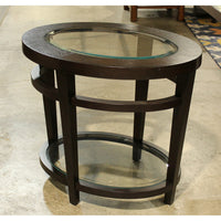 La-Z-Boy Oval End Table w/Glass Top