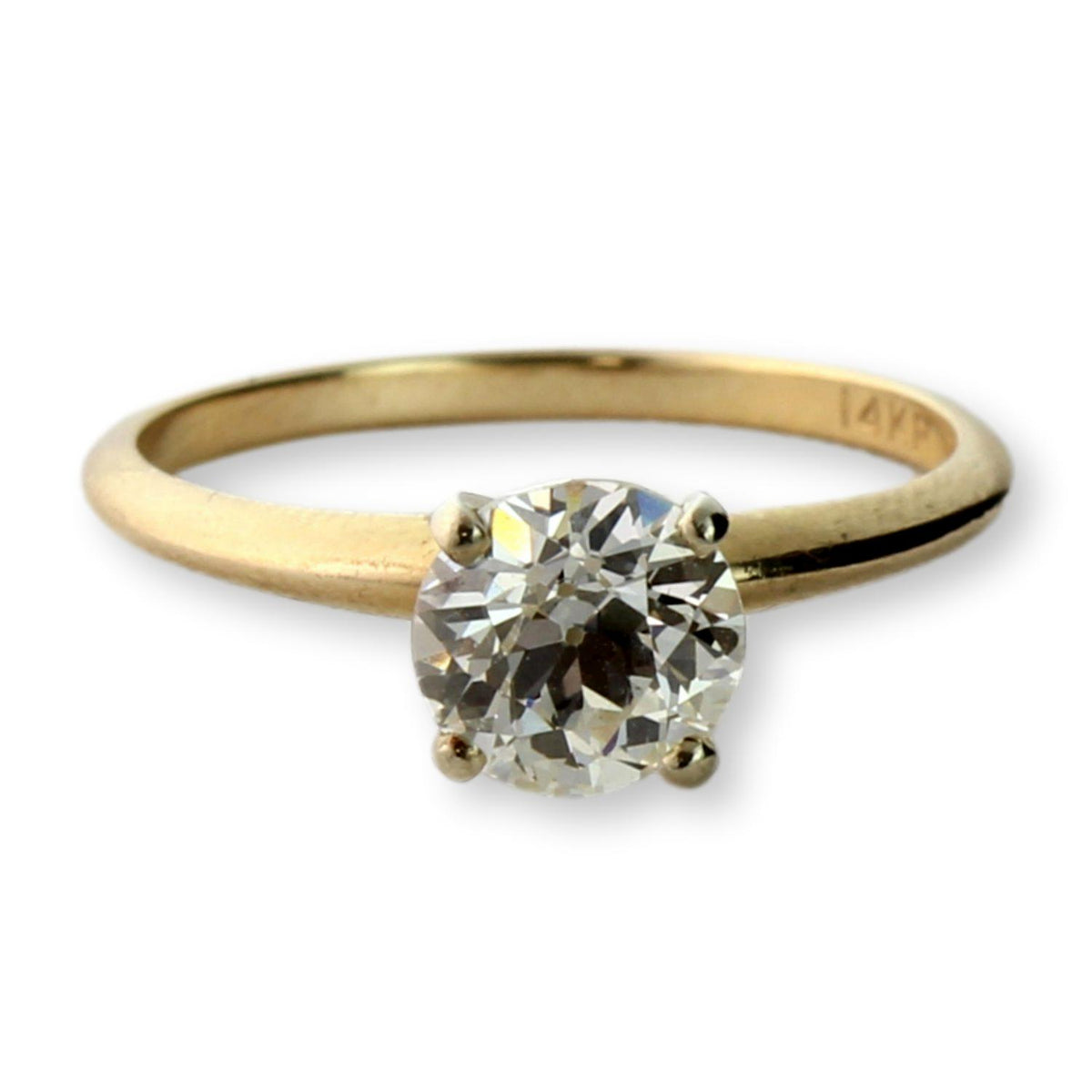 1.23ct Old European Diamond 14K Gold Estate Ring - I VS1