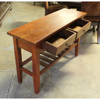 Solid Wood 2 Drawer Console Table