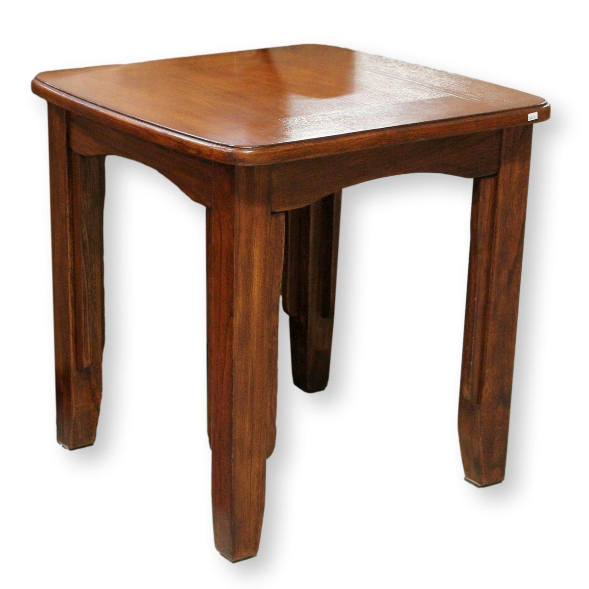 Square Dark Oak End Table