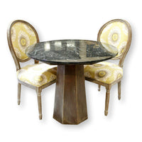 Round Marble Dinette Table w/2 Chairs