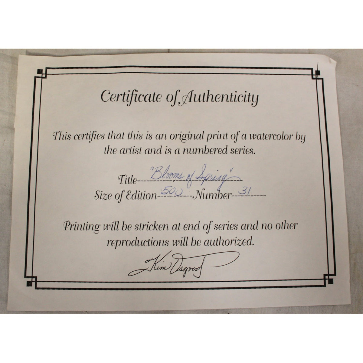 "Blooms of Spring" by Kim Osgood Framed Limited Edition Print