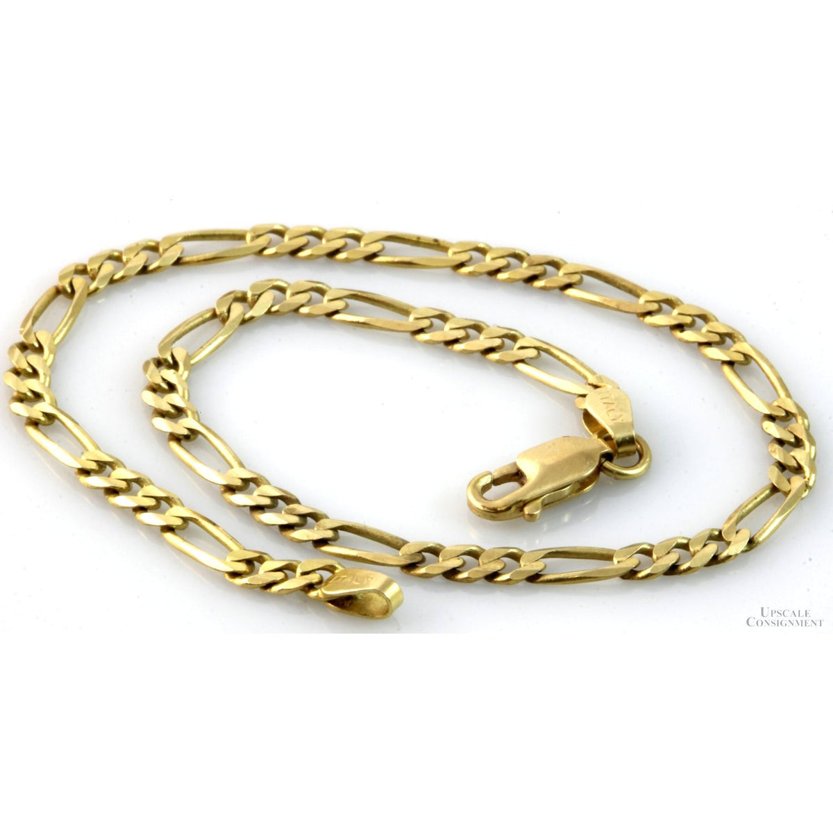 14K Gold Figaro Style Chain Bracelet