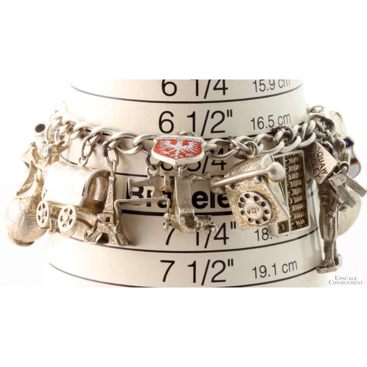Sterling Silver Charm Bracelet & Mixed Silver-Silver Tone Charms