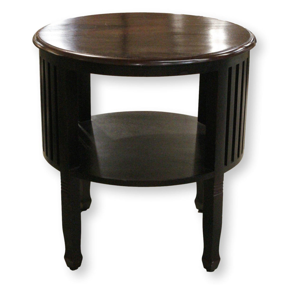 Round Two-Tone Accent Table