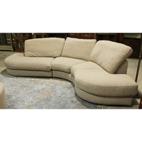 Thayer Coggin Curved Sectional w/Ottoman