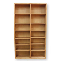Oak Double Bookcase
