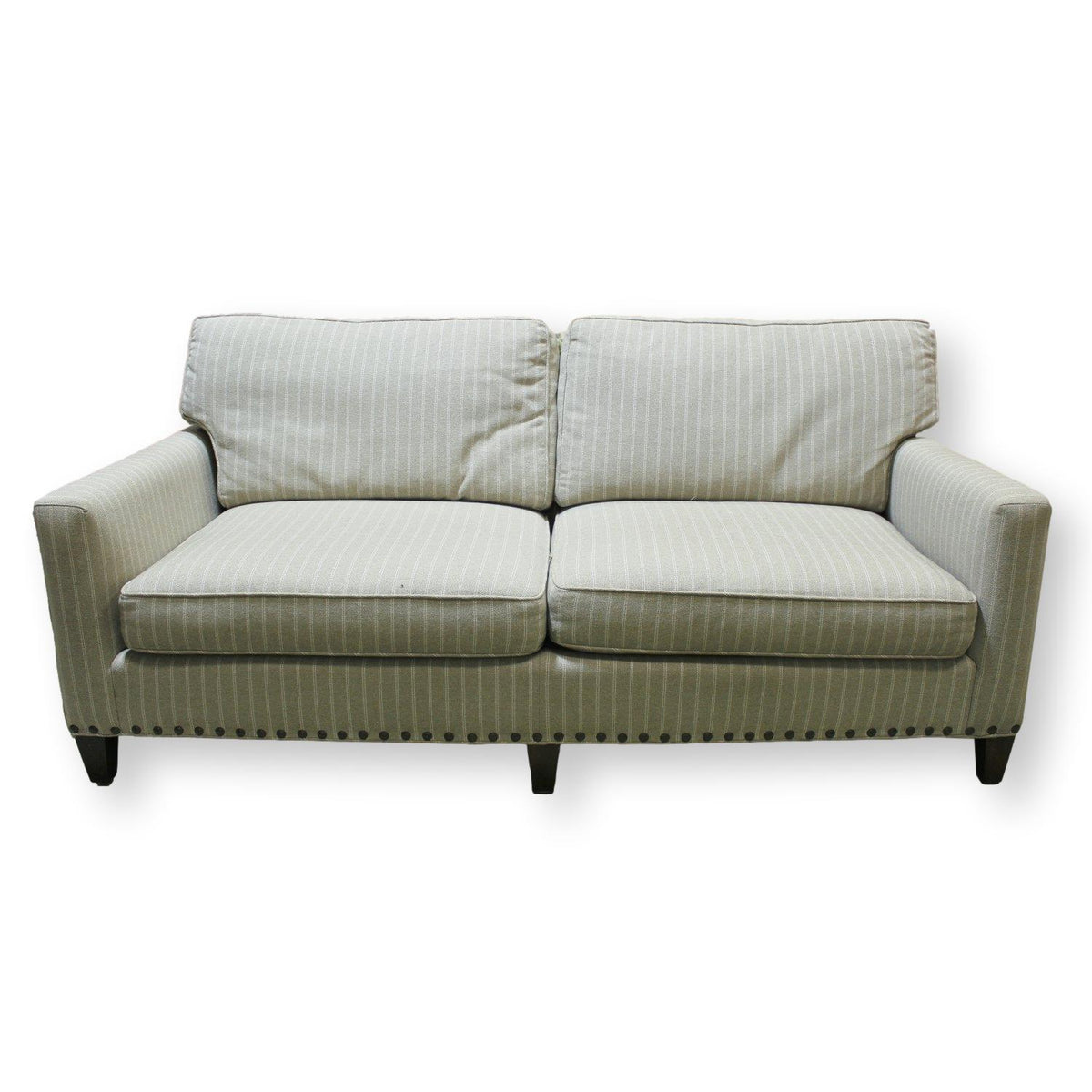 Gray w/White Stripe 2 Seat Sofa