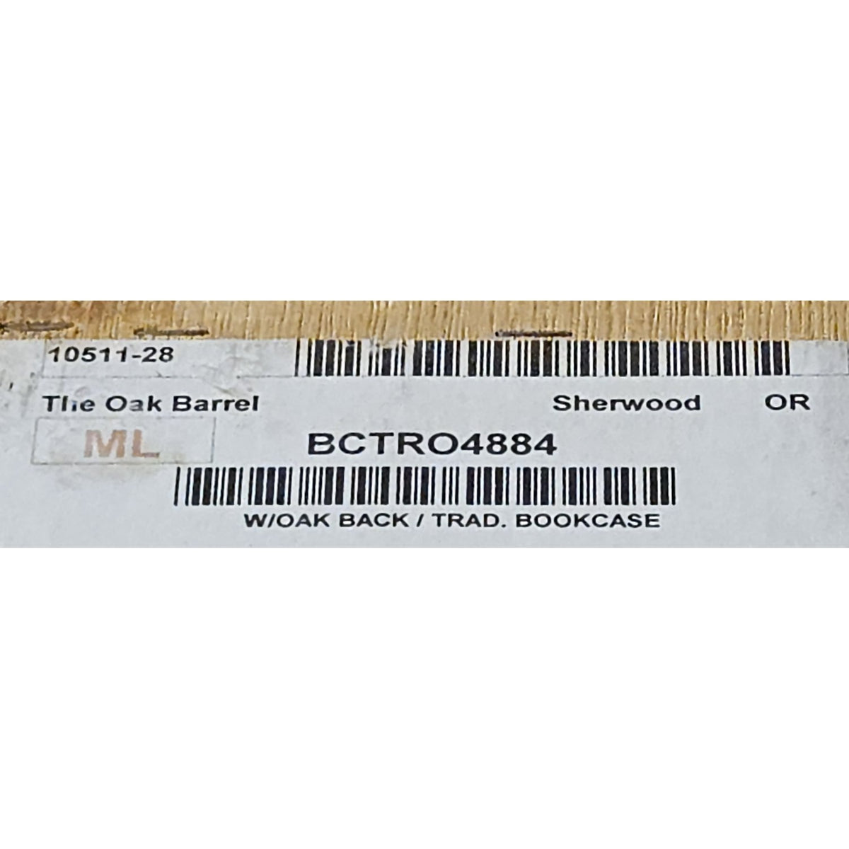 The Oak Barrel Oak 7' Double Bookcase