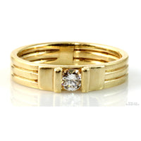 .27ct Round Brilliant Cut Diamond 14K Gold Men's Band