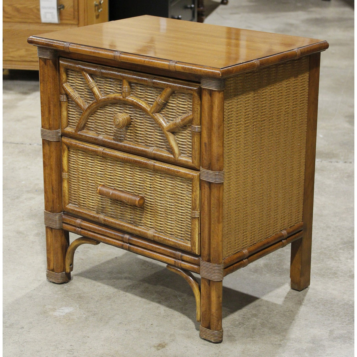 Henry Link Rattan & Bamboo Nightstand