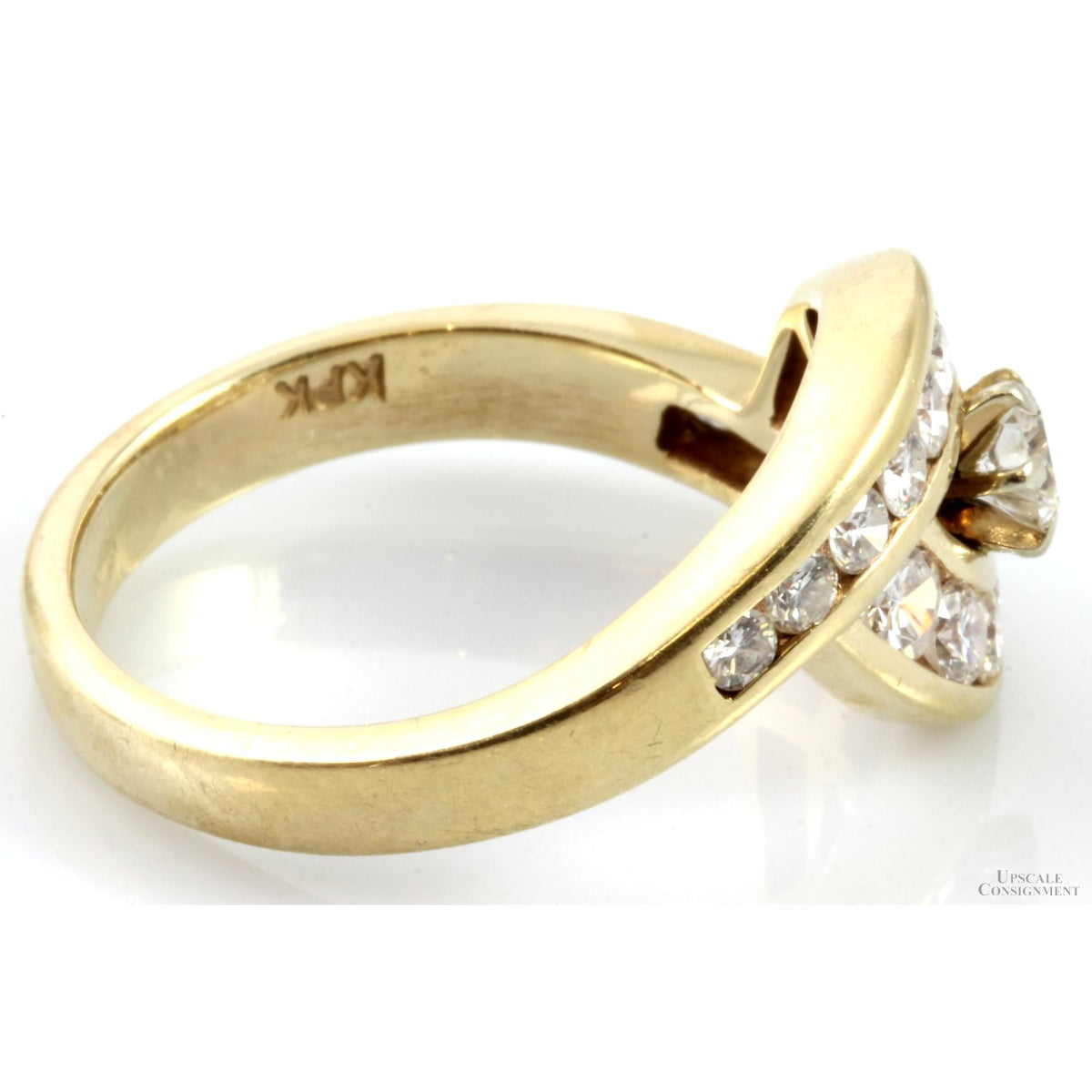 1.64ctw Diamond 14K Yellow Gold Unity Ring - .33ct Solitaire