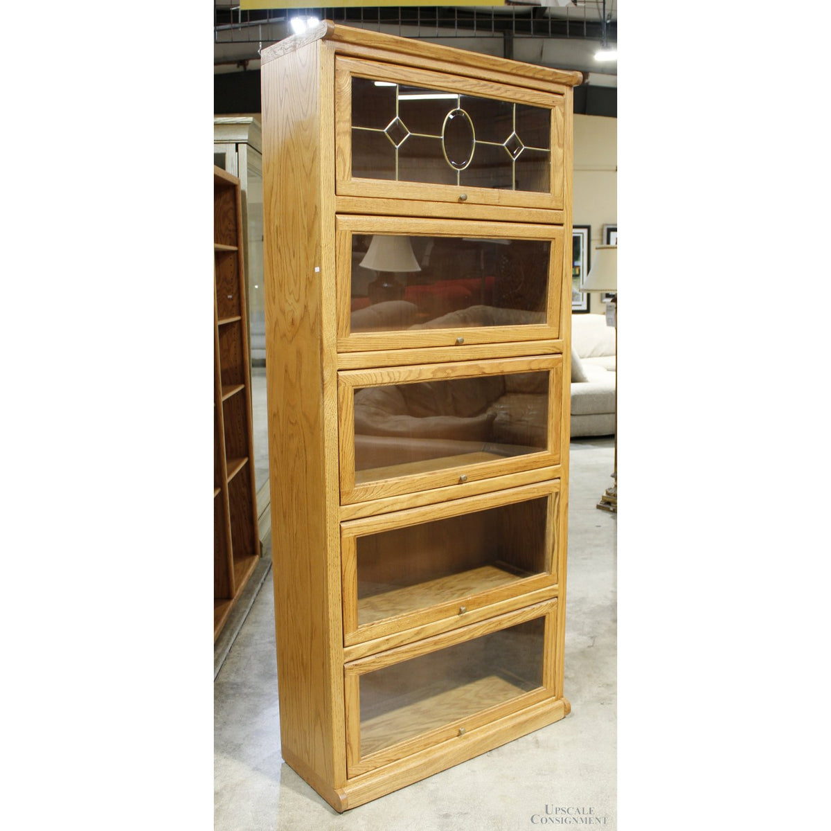 The Oak Barrel 5 Tier Barrister Bookcase